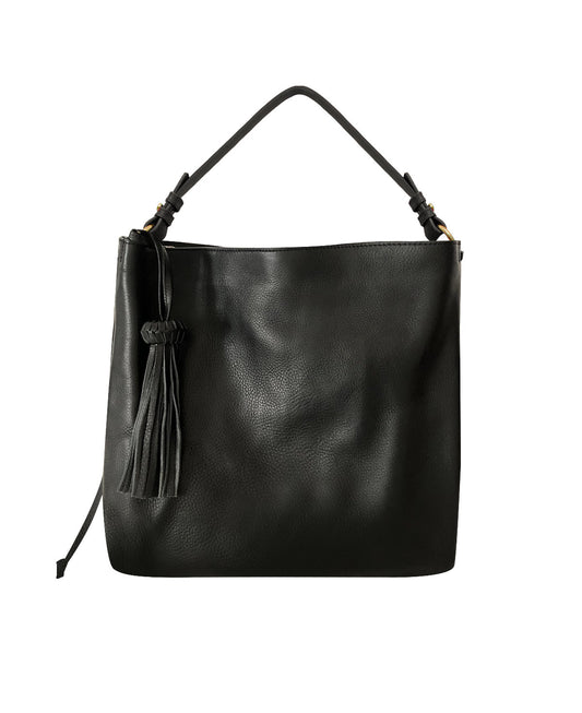 Shoulder Bag Bacalar Bis Black Leather