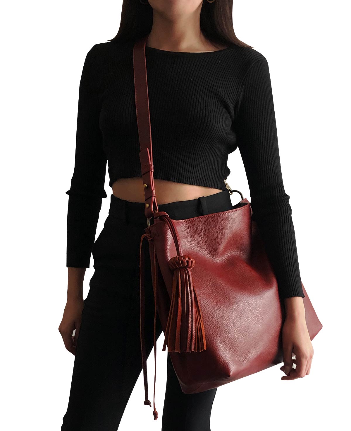 Shoulder Bag Bacalar Bis Cognac Leather