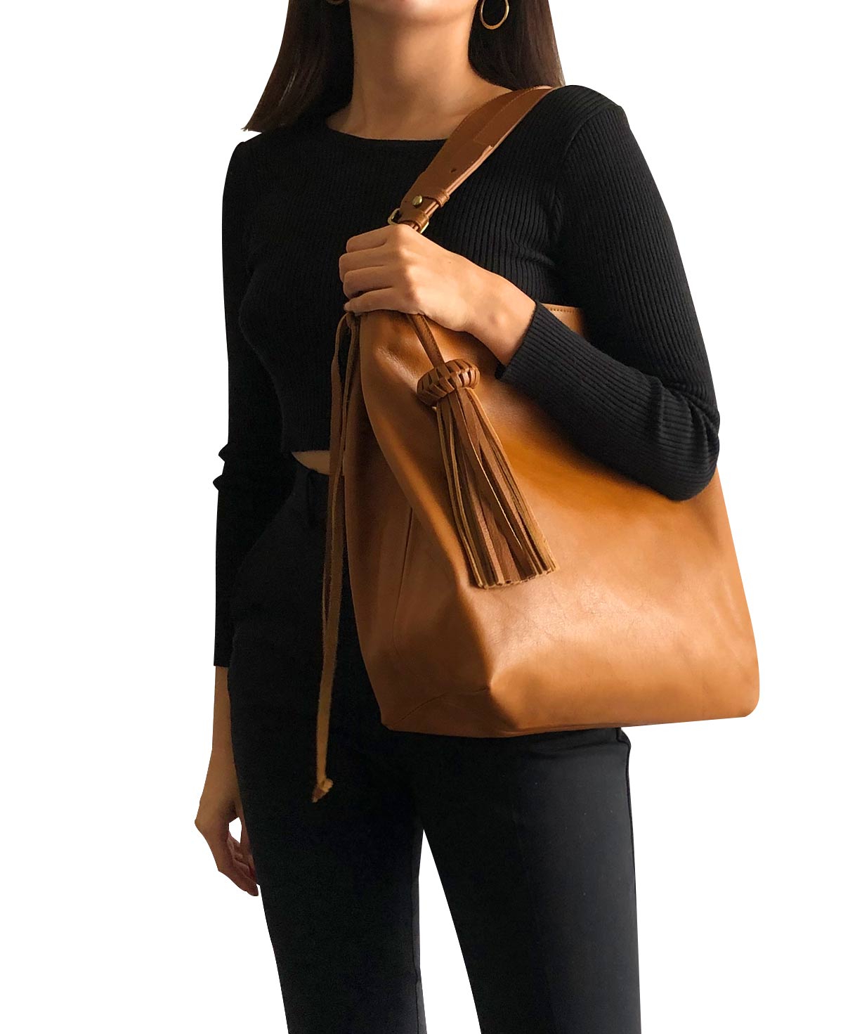 Shoulder Bag Bacalar Bis Tan Leather