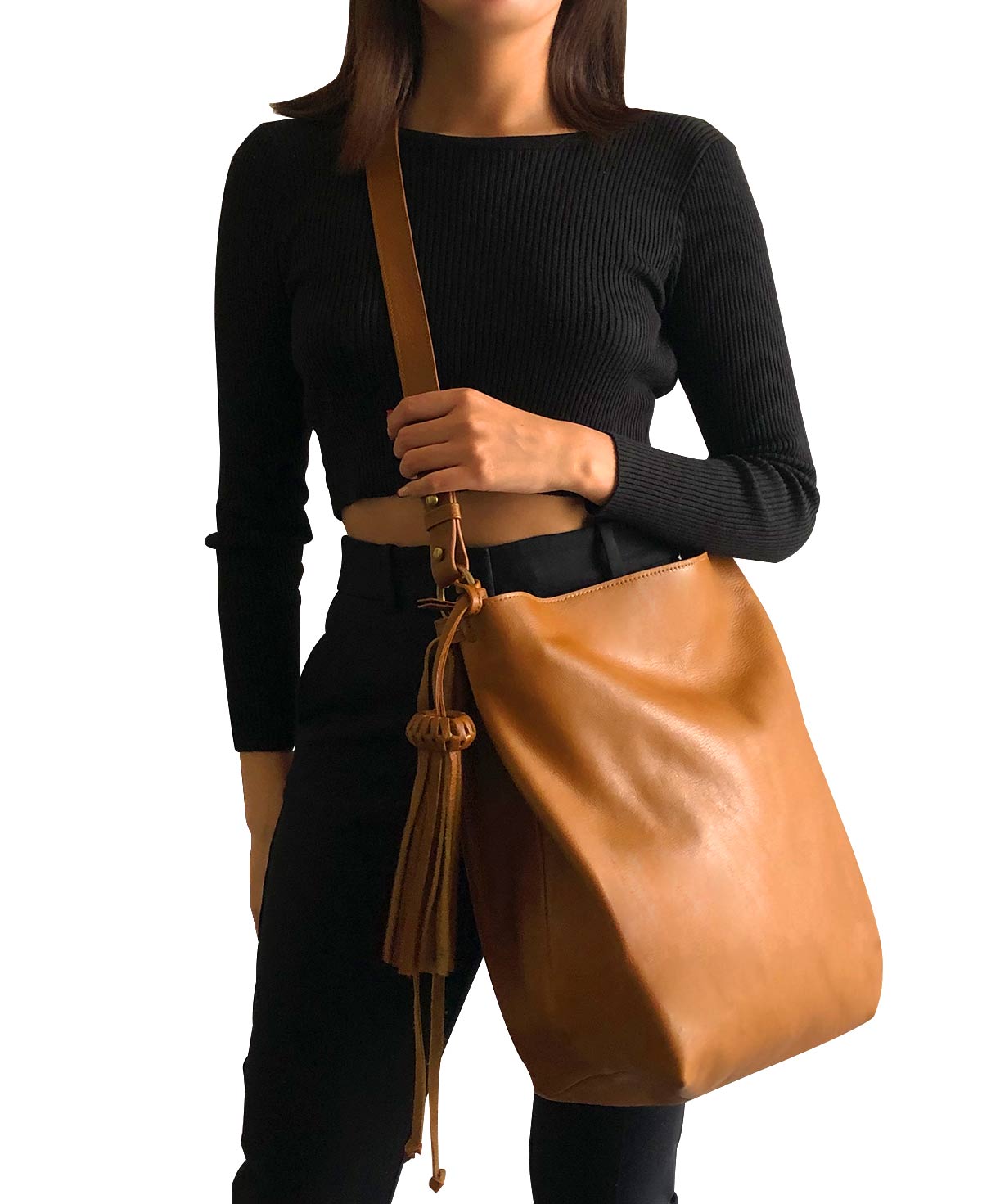 Shoulder Bag Bacalar Bis Tan Leather