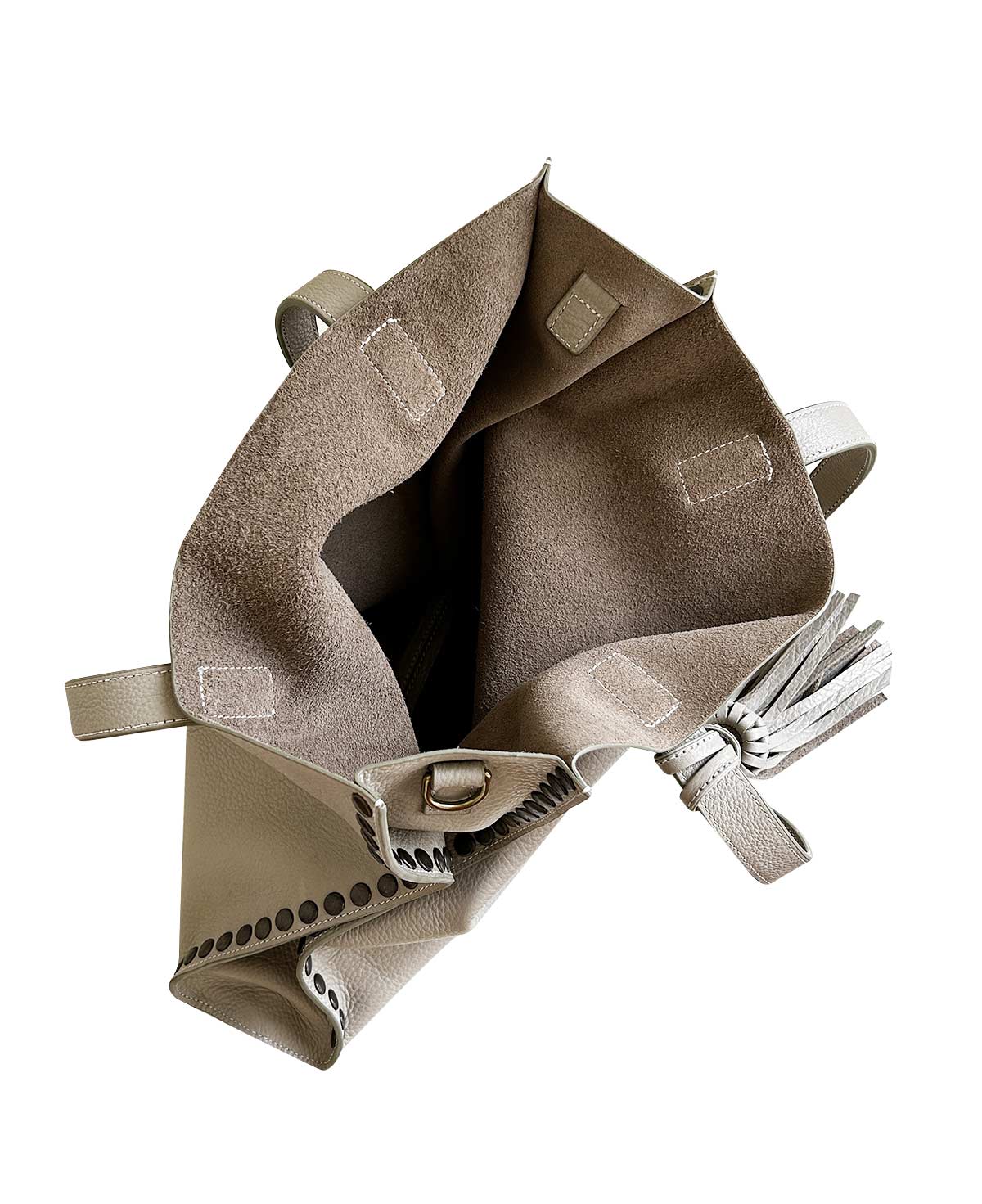 Tote Taupe Leather Tzeltal Bis Bag