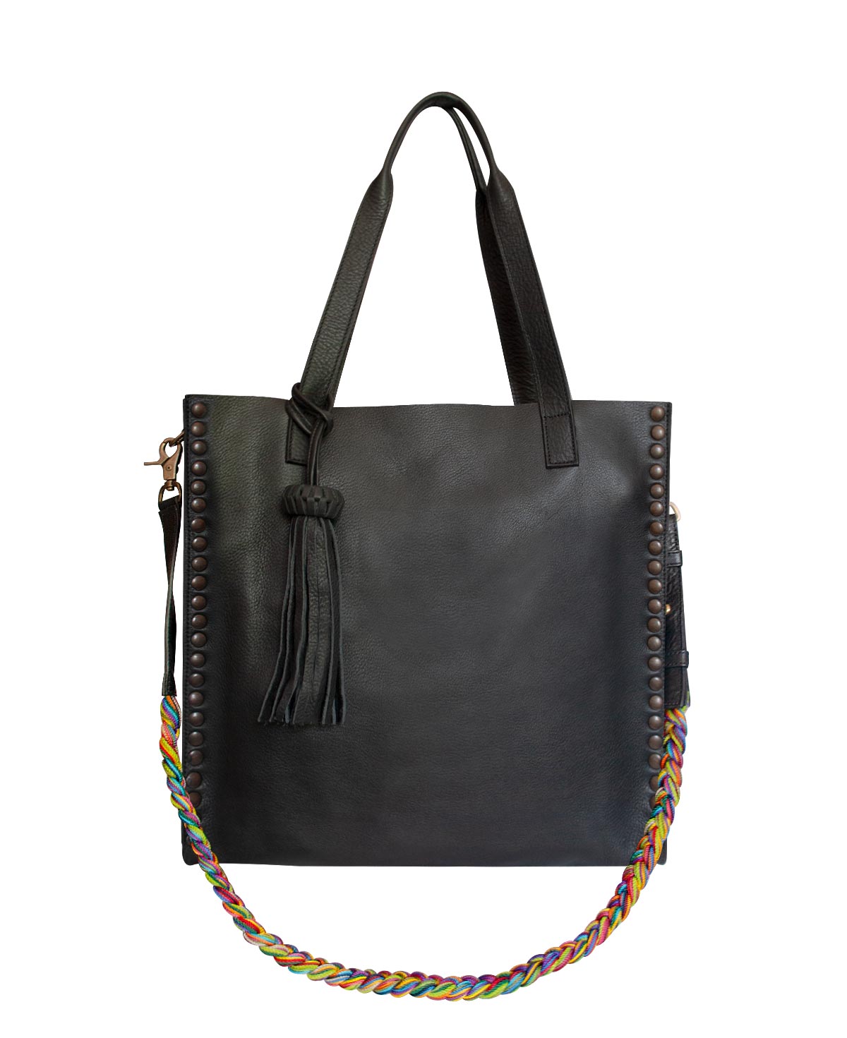 Tote Black Leather Tzeltal Bag