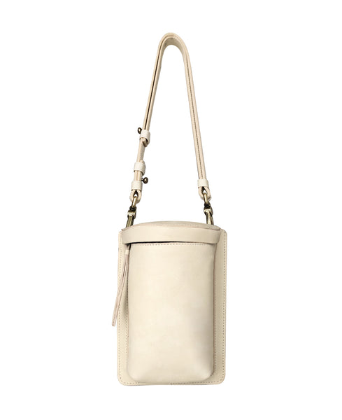 Uma Ivory Leather Crossbody Bag – bixi awotan