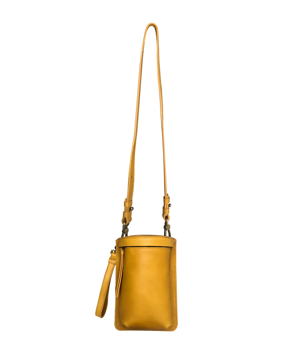 Uma Mustard Leather Crossbody Bag