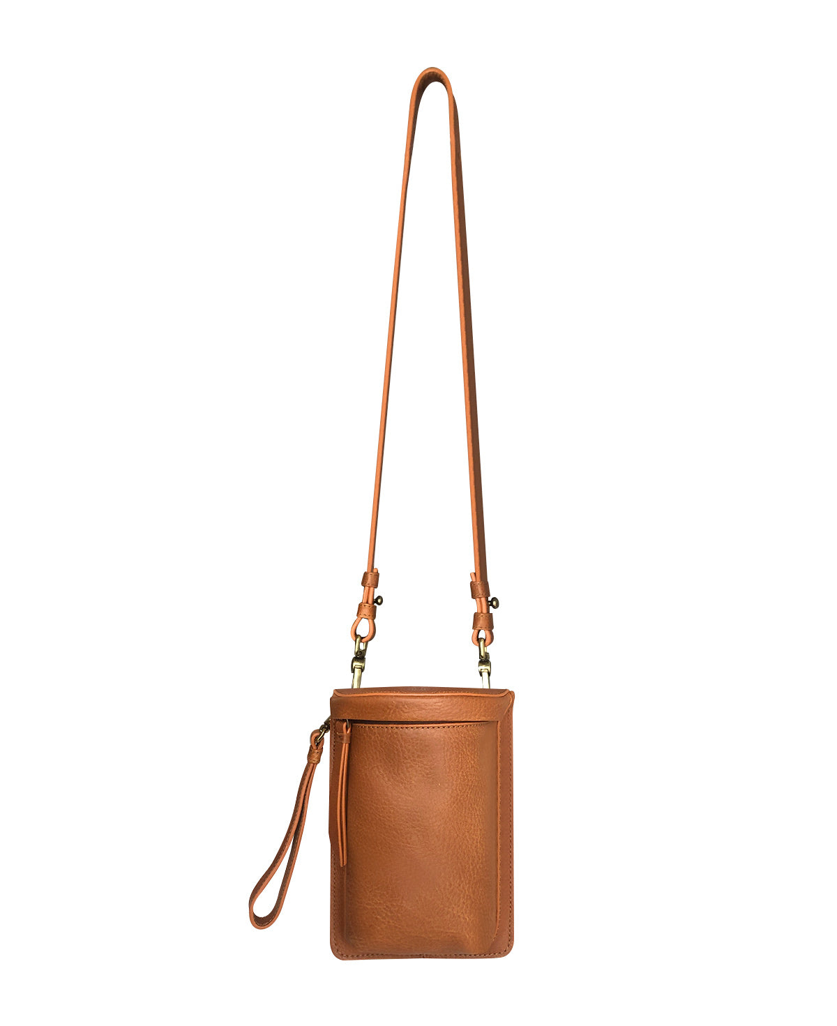 Uma Tan Leather Crossbody Bag