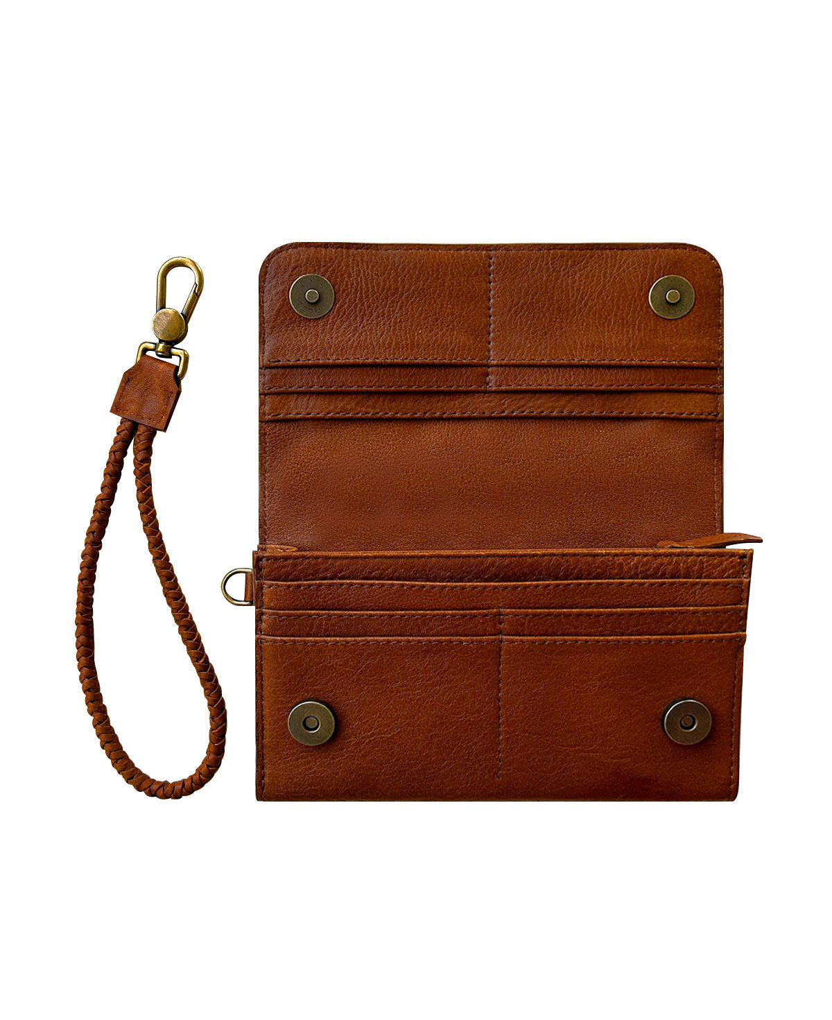 Tan Mila Bifold Leather Wallet